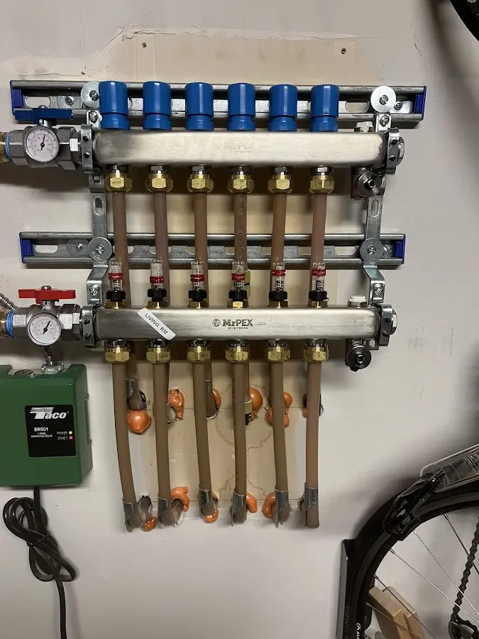 Plumber performing Gas Line Installation at a residential property in Brandermill